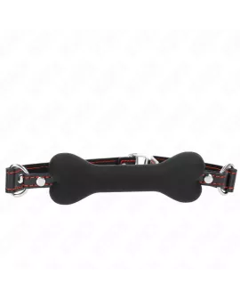 KINK - Schwarzer Knochen Gag 12 cm 63 x 2 cm