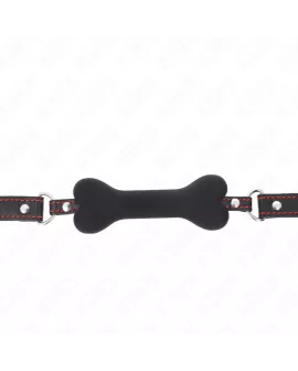 KINK - Schwarzer Knochen Gag 12 cm 63 x 2 cm