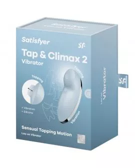 SATISFYER - TAP & CLIMAX 2 VIBRATOR & STIMULATOR BLAU
