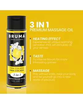 BRUMA - PREMIUM-MASSAGEÖL MIT WÄRMEEFFEKT, PINA COLADA-GESCHMACK 3 IN 1 - 100 ML