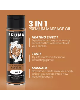 BRUMA - PREMIUM-MASSAGEÖL MIT WÄRMEEFFEKT, CUPCAKE-GESCHMACK 3 IN 1 - 100 ML