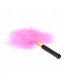 KINK - Fuchsia Gold Metall-Kitzelfedern 18 cm