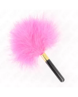 KINK - Fuchsia Gold Metall-Kitzelfedern 18 cm