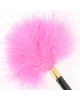 KINK - Fuchsia Gold Metall-Kitzelfedern 18 cm