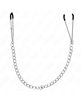 KINK - Dünne Nippelklemme mit dicker Kette 30 cm