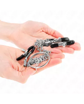 KINK Dreifach-Nippel-Klitoris-Klemmen mit Kette - Modell 0