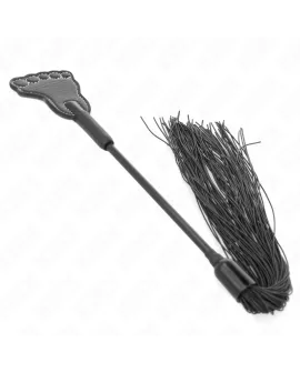 KINK Fußförmiges Paddle mit Quastenpeitsche - 31 cm