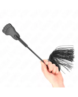 KINK Fußförmiges Paddle mit Quastenpeitsche - 31 cm