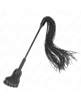 KINK Fußförmiges Paddle mit Quastenpeitsche - 31 cm