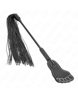 KINK Fußförmiges Paddle mit Quastenpeitsche - 31 cm