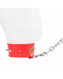 KINK Rote Diamantkette mit Gürtel - 65 cm verstellbar 35-51 cm