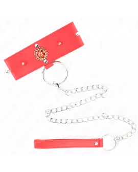 KINK Rote Diamantkette mit Gürtel - 65 cm verstellbar 35-51 cm