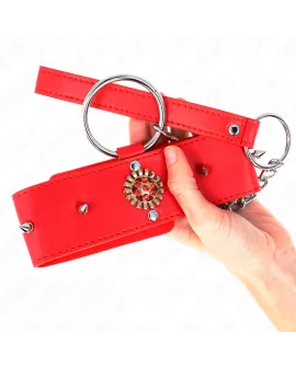 KINK Rote Diamantkette mit Gürtel - 65 cm verstellbar 35-51 cm