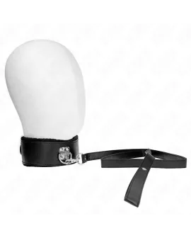 KINK Halskette mit Leine - Schwarz Verstellbar 40-48 cm