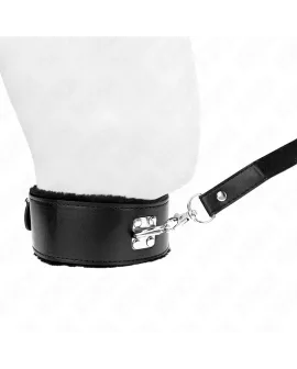 KINK Halskette mit Leine - Schwarz Verstellbar 40-48 cm