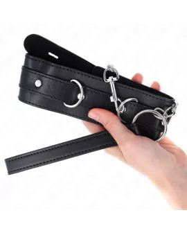 KINK Halsband mit Gürtel - Schwarz 65 cm Riemen 54x4,5 cm