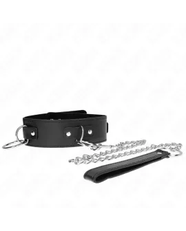 KINK Halskette mit Leine - 65 cm, 3-Ring Modell 2, verstellbar 36-43 cm