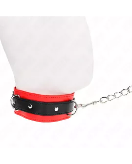 KINK Basis Modell 3 Halsband mit Leine - Rot 53x5cm 65cm