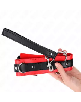 KINK Basis Modell 3 Halsband mit Leine - Rot 53x5cm 65cm