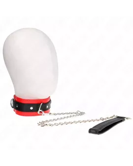 KINK Basis Modell 3 Halsband mit Leine - Rot 53x5cm 65cm