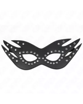 KINK Kunstledermaske mit Nieten Modell 3 - 26 x 9,5 cm