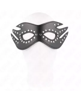 KINK Kunstledermaske mit Nieten Modell 3 - 26 x 9,5 cm
