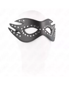 KINK Kunstledermaske mit Nieten Modell 3 - 26 x 9,5 cm