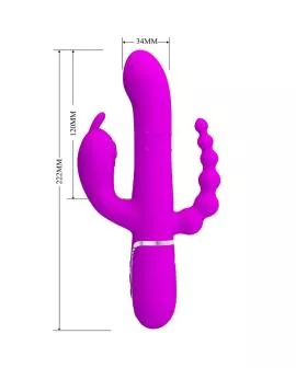 Pretty Love Cammy Triple Vibrator - Multifunktions 4 in 1 Rosa