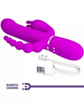 Pretty Love Cammy Triple Vibrator - Multifunktions 4 in 1 Rosa