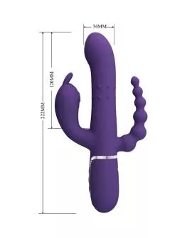 Pretty Love Cammy Triple Vibrator - Multifunktions 4 in 1 Lila