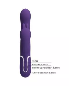 Pretty Love Cammy Triple Vibrator - Multifunktions 4 in 1 Lila