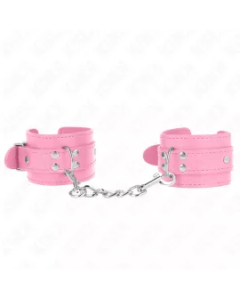 KINK - Handgelenksfesseln Rosa Verstellbar 20-23 cm x 5,5 cm