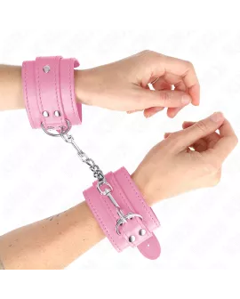 KINK - Handgelenksfesseln Rosa Verstellbar 20-23 cm x 5,5 cm