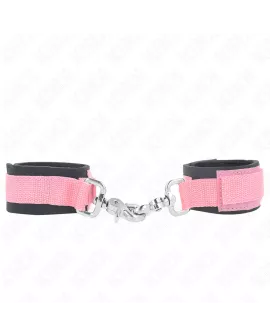 KINK - Verstellbare Neopren-Handfesseln Rosa 22-34 cm