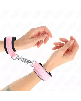 KINK - Verstellbare Neopren-Handfesseln Rosa 22-34 cm