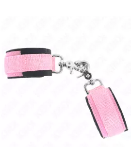 KINK - Verstellbare Neopren-Handfesseln Rosa 22-34 cm