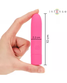INTENSE - SYMONE USB WIEDERAUFLADBARER VIBRIERENDER BULLET 8 VIBRATIONEN ROSA 10 X 2,2 CM