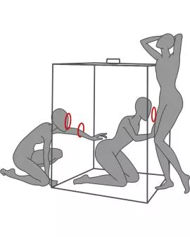 Secret Dome - Kink Club Cabin Scandale Schwarz & Rot