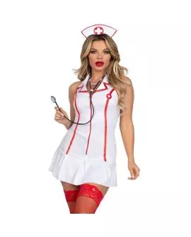 Leg Avenue - Sexy Oberkrankenschwester Kostüm Weiß S/M