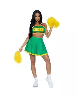 LEG AVENUE - Erotisches Cheerleader-Kostüm Grün S/M