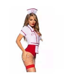 Leg Avenue - Sexy Krankenschwesterkostüm Rot/Weiß M