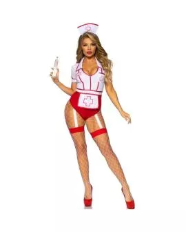 Leg Avenue - Sexy Krankenschwesterkostüm Rot/Weiß M