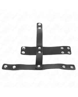 KINK - Peniskäfigring Leder mit verstellbarem Hockentrenner