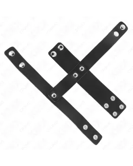 KINK - Peniskäfigring Leder mit verstellbarem Hockentrenner