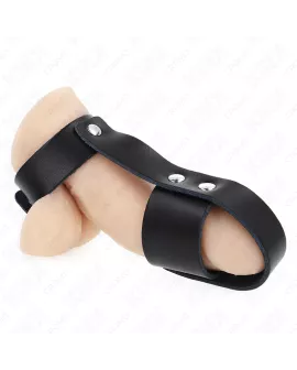 KINK - Peniskäfigring Leder mit verstellbarem Hockentrenner