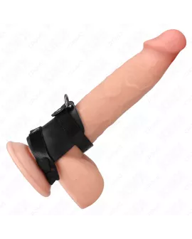 KINK - Penisring aus Leder mit verstellbarem Hakenschloss