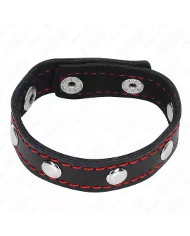 KINK Penisring aus Leder mit Spikes - 21,5 x 1,6 cm
