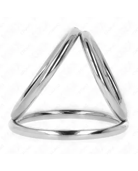 KINK Dreifach Chrom Metall Penisring - 3,2 cm bis 4,5 cm