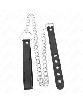 KINK - Penisring aus Leder 21,5 x 2 cm mit Kette