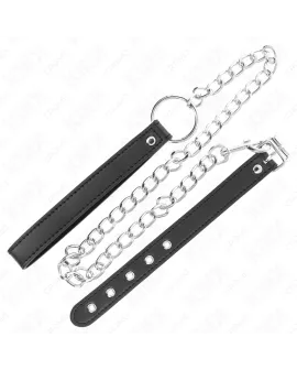 KINK - Penisring aus Leder 21,5 x 2 cm mit Kette